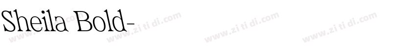 Sheila Bold字体转换